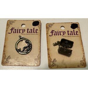 Lot Of Two Fairy Tale Charms by Bead Treasures Mermaid Treasure Chest  Jewelry